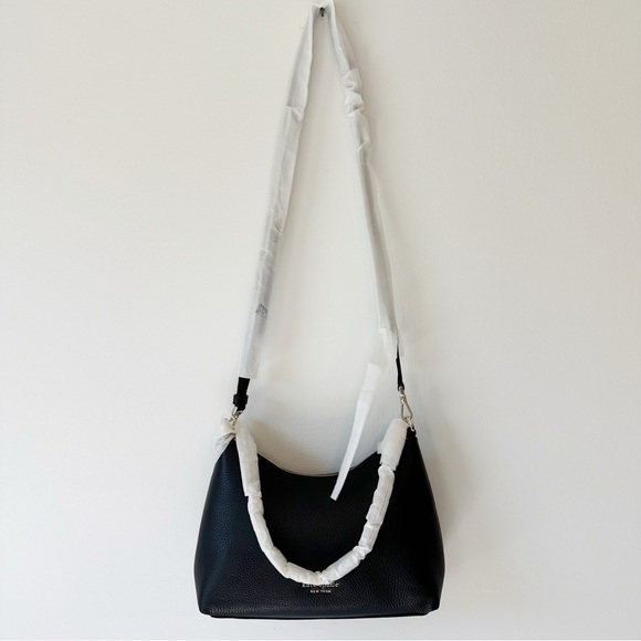 Kate Spade NWT Black Leather Zippy Convertible Crossbody Top Zip Bag K9374 - Picture 12 of 16